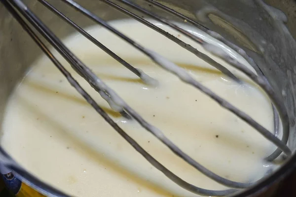 Una Salsa Bechamel Usada Para Hacer Lasaña —  Fotos de Stock