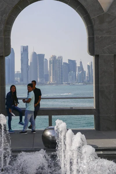 Doha Qatar Музей Ісламського Мистецтва Спроектований Pei — стокове фото
