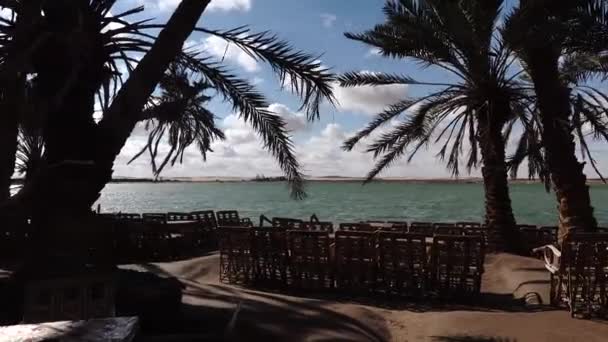 Siwa Oásis Egito Lago Siwa Deserto Saara — Vídeo de Stock