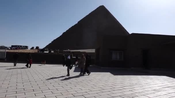 Cairo Egypt Tourists Visiting Pyramids — Stock Video