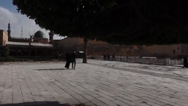 Kairo Mesir Turis Mengunjungi Lapangan Masjid Muhammed Ali — Stok Video