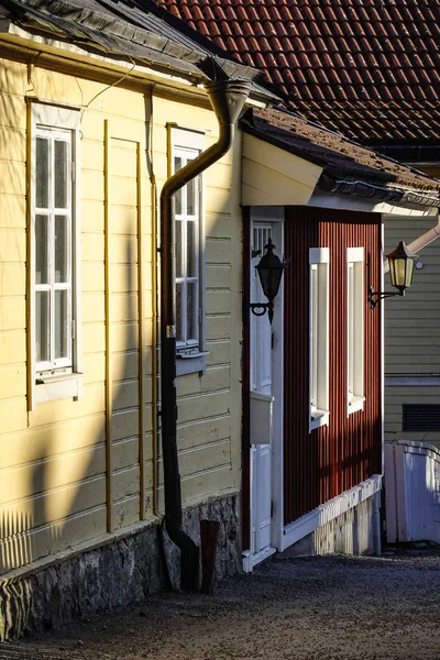 Norrtalje Suécia Detalhes Arquitetônicos Casas Cidade Velha — Fotografia de Stock