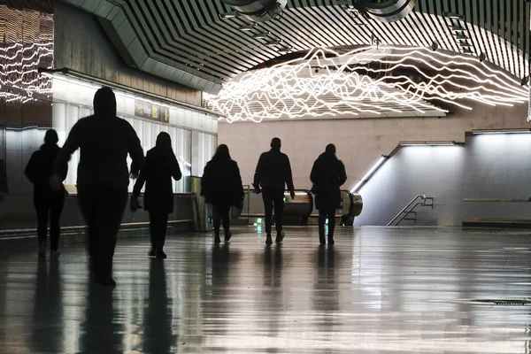 Stockholm Zweden Voetgangers Het Metrostation Odenplan — Stockfoto