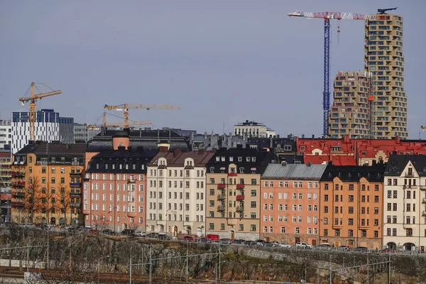 Stockholm Svédország Stockholm Városképe Vasastan Északi Torony Felett — Stock Fotó