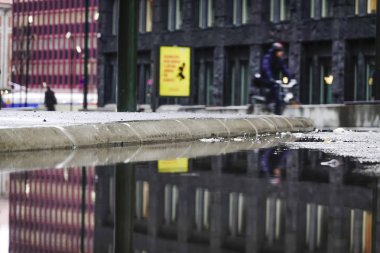 Stockholm, İsveç 3 Mart 2020 Brunkebergstorg 'da bir şehir hissi.