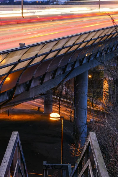 Stockholm Zweden Verkeer Snelweg Schemering — Stockfoto