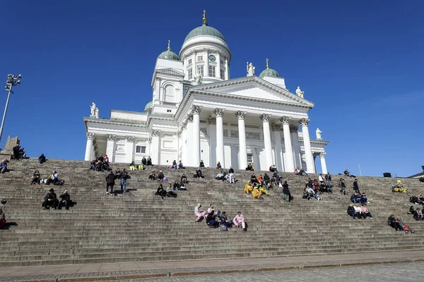 Helsinki Katedrali Güneşli Bir Günde Helsinki Nland — Stok fotoğraf