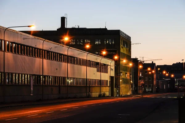 Стокгольм Швеція Березня 2020 Темна Вулиця Промисловому Передмісті Вастберги — стокове фото