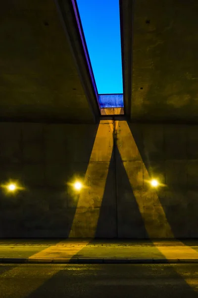 Stockholm Suède Passage Souterrain Nuit Dans Banlieue Fittja — Photo