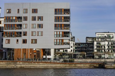 Stockholm, İsveç Hammarby Sjostad 'ın Eko Mahallesi.