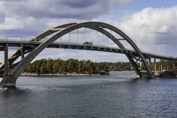 Ставнас Швеция Джуроброн Мост Джуро Стокгольмском Архипелаге — стоковое фото