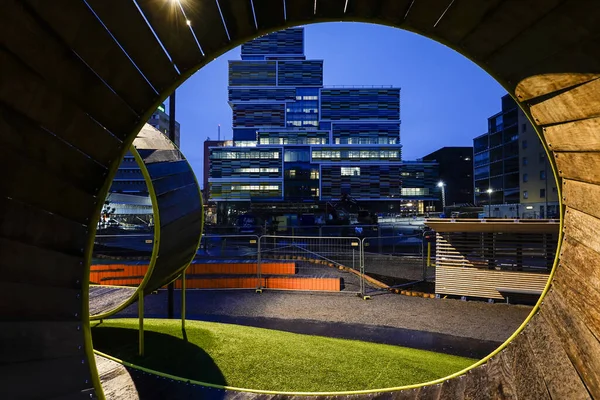 Stockholm, İsveç Fargskrapan, şehrin kuzeyindeki Sollentuna banliyösünde yeni bir gökdelen inşa ediliyor..