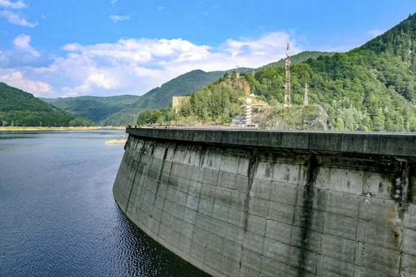 Romania Vidraru Hydroelectric Dam Arge River Creates Lake Vidraru — Stock Photo, Image