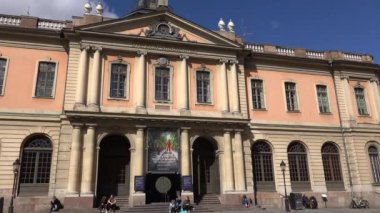 Stockholm, İsveç 16 Nisan 2020 Gamla Stan veya Covid19 salgını sırasında turistten yoksun Eski Şehir