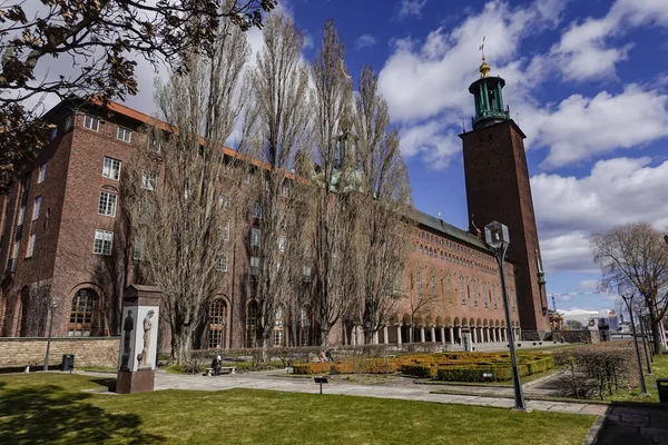 Estocolmo Suecia Los Terrenos Del Ayuntamiento Estocolmo Stadshuset —  Fotos de Stock