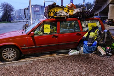 Stockholm, İsveç. Ropsten mahallesinde üzerinde 