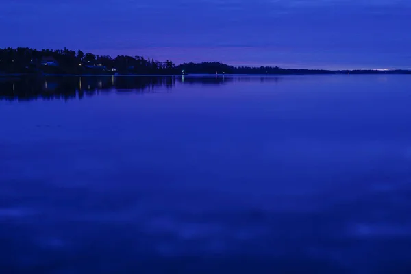 Stockholm Sweden View Baltic Sea Night Gashaga Night Island Suburb — Stock Photo, Image