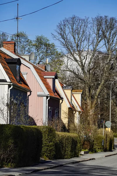 Estocolmo Suécia Casas Residenciais Subúrbio Arsta — Fotografia de Stock