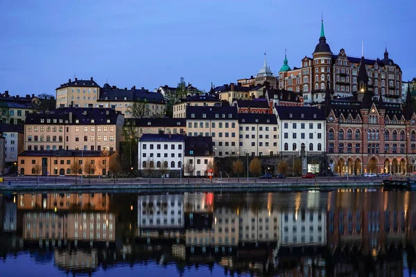 Estocolmo Suécia Mariaberget Amanhecer Ilha Sodermalm — Fotografia de Stock