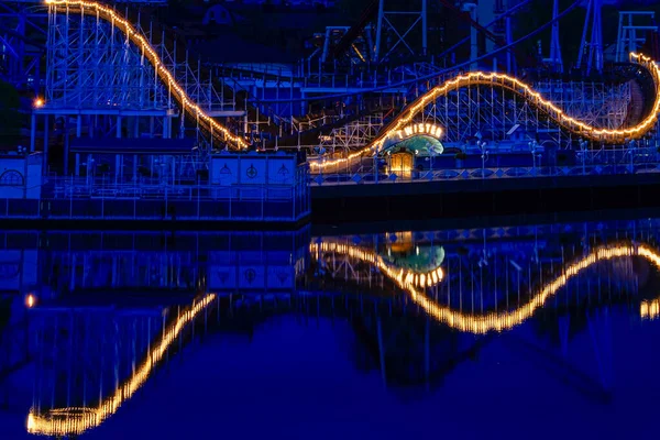 Estocolmo Suécia Parque Diversões Grona Lund Amanhecer — Fotografia de Stock