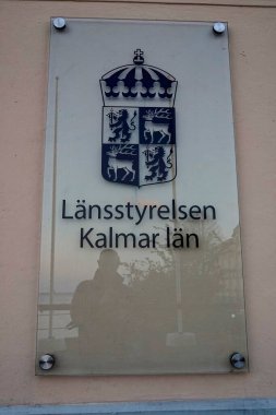 Kalmar, İsveç Kalmar Belediyesi için İsveç tabelası.