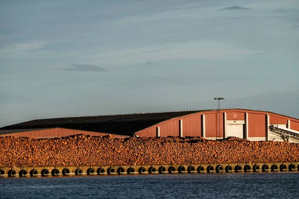 Kalmar Svédország Kalmar Kikötő Balti Tengeren Exportra Szánt — Stock Fotó