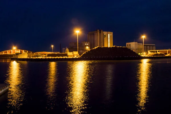 Kalmar Schweden Kalmarer Hafen Bei Nacht Der Ostsee Und Holz — Stockfoto