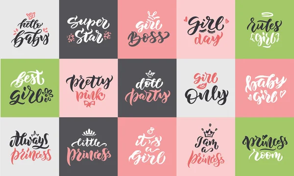 Siempre princesa vector ilustración. Letras creativas, logos, sellos, emblemas, etiquetas, insignias, eslóganes, frases para redes sociales — Vector de stock