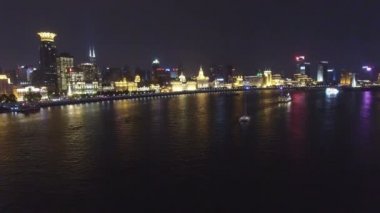Shanghai Lujiazui Şehir Gece Sahnesi, Çin