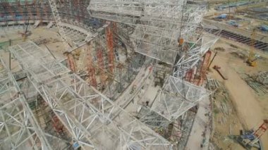 XIAN, Çin - 25 Mart 2019: AERİAL stadyum yapımı, Çin