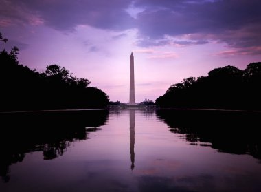 Washington Anıtı 'nda günbatımı 