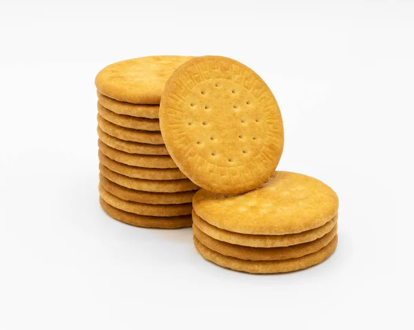 Marie biscotti isolati su sfondo bianco — Foto Stock