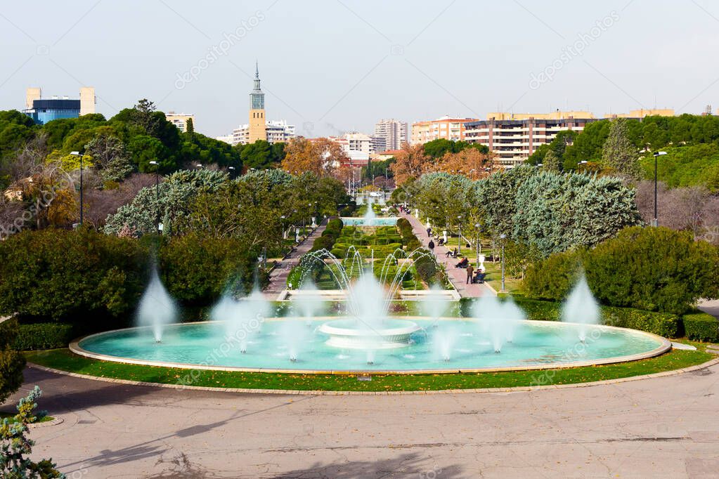 Parque Grande or Jose Antonio Labordeta park in Zaragoza, Spain