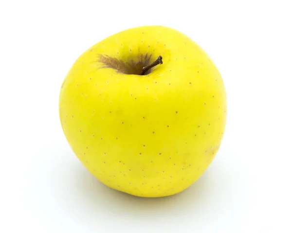 Πράσινο Μήλο Λευκό Φόντο — Φωτογραφία Αρχείου