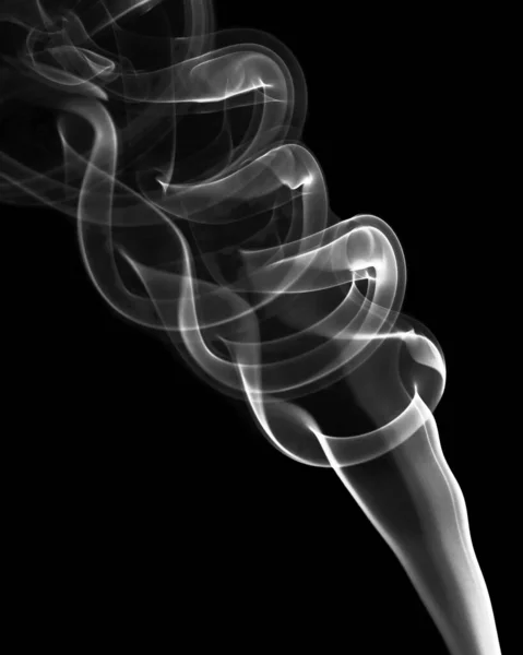 Fumo Bianco Sfondo Nero Design Artistico Astratto — Foto Stock