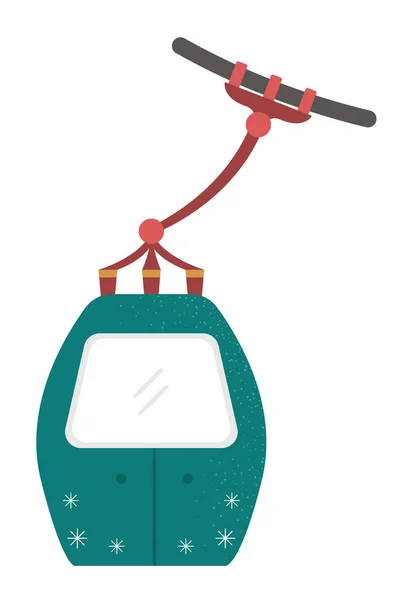 Vektorillustration der Standseilbahn. Wintersportaktivitäten — Stockvektor