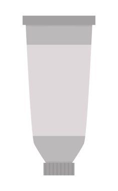 Vektör düz tüp simgesi. Tıbbi resim beyaz arkaplanda izole edilmiş. Sağlık, araştırma ve laboratuvar konsepti. Sağlık kontrolü ya da tedavi videosu ar