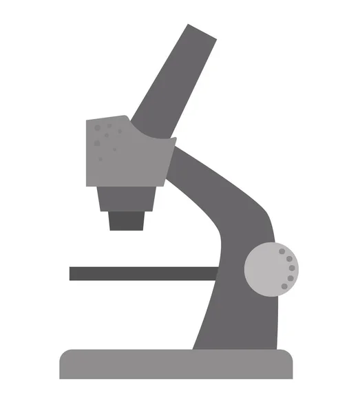 Vector flat microscope icon. Medical or chemistry equipment picture isolated on white background. Healthcare, research and laboratory concept. Health check or treatment clip ar