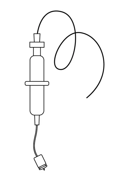 Vector Plano Esquema Icono Equipo Médico Línea Arte Imagen Aislada — Archivo Imágenes Vectoriales