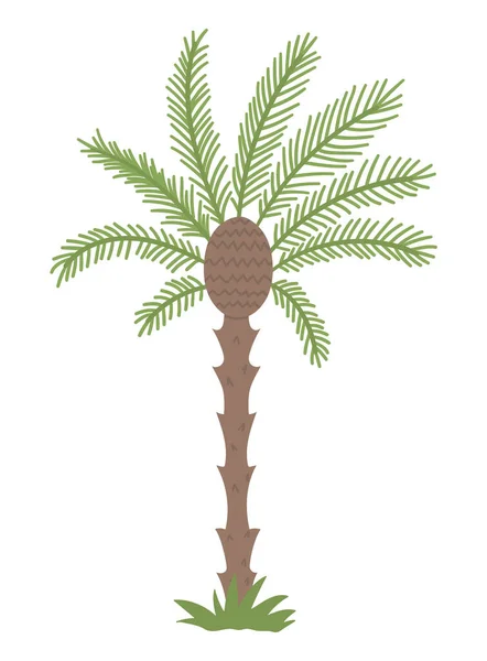 Clip Art Vectoriel Palmier Tropical Illustration Feuillage Jungle Plante Exotique — Image vectorielle