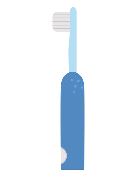 白色背景上孤立的电动牙刷图标 病媒牙齿护理工具 清洁牙齿的要素 牙科设备说明 带牙刷的蓝牙刷 — 图库矢量图片
