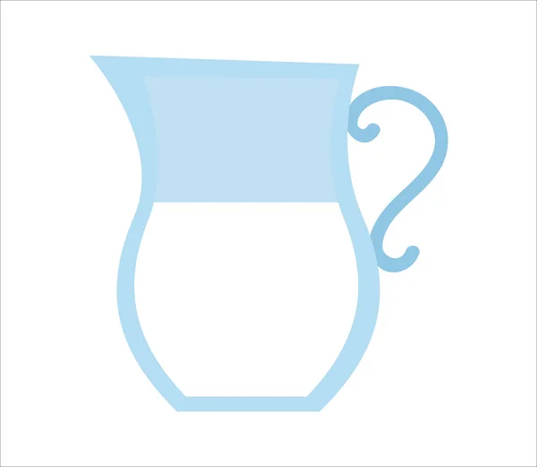Банка Векторным Молоком Белом Фоне Здоровая Икона Напитков Иллюстрация Молочных — стоковый вектор