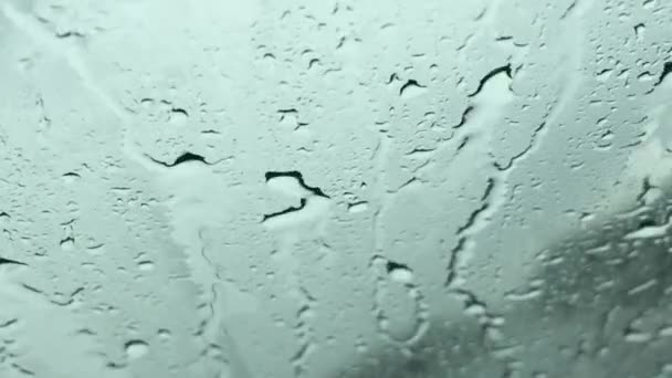 Regen Voorruit Van Auto — Stockvideo