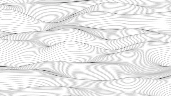 Dalga çarpıtma çizgileri olan son moda ultra ince çizgili arka plan. Soyut gürültü manzarası. Prosedür dalgalanması arkaplanı