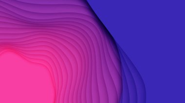 Kağıt kesiği neon şeklinde üç boyutlu vektör arkaplanı. Renkli oyma sanatı. Kağıt ustası Antilop kanyon manzarası. Değişik renklerde. İş sunumları ve el ilanları için minimalist tasarım