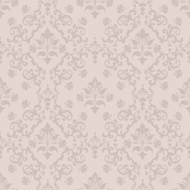 Vektör damask Dikişsiz desen arka plan. Klasik lüks eski moda damask süsleme, duvar kağıtları, tekstil, sarma için Kraliyet Viktorya Dikişsiz doku. Nefis çiçek Barok şablonu