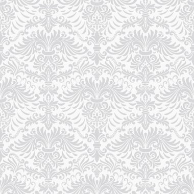 Vektör damask Dikişsiz desen arka plan. Klasik lüks eski moda damask süsleme, duvar kağıtları, tekstil, sarma için Kraliyet Viktorya Dikişsiz doku. Nefis çiçek Barok şablonu