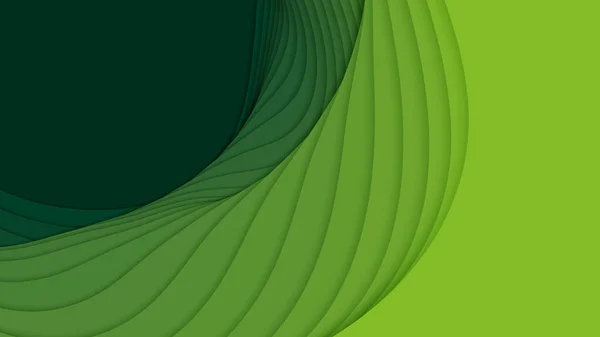 Fondo Abstracto Vectorial Con Formas Corte Papel Arte Talla Verde — Vector de stock