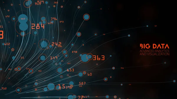 Wektor Abstrakcyjny Kolorowe Big Data Informacji Wątków Wizualizacji Sieć Społecznościowa — Wektor stockowy