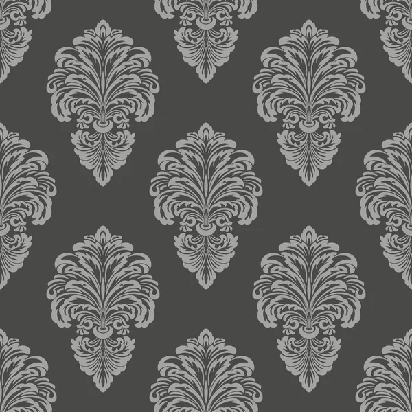 Vector Damassé Fond Motif Sans Couture Ornement Damassé Classique Luxe — Image vectorielle